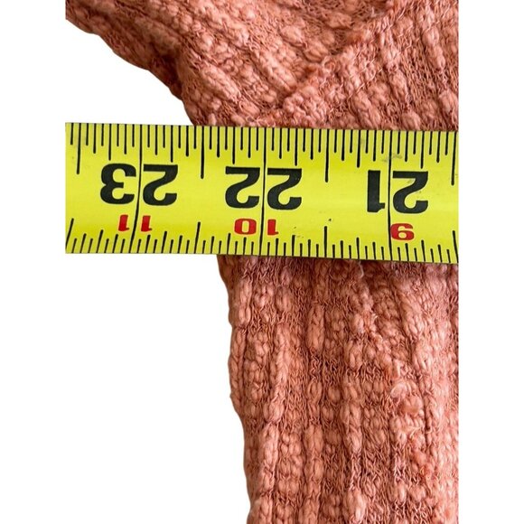 Cardigan Sweater XL Distressed Raw Edge LS Cotton Two by Vince Camuto Salmon - Picture 9 of 10